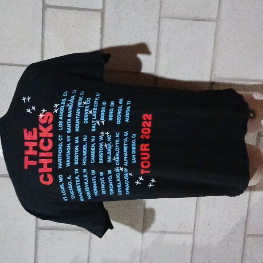 The Chicks 2022 Tour Black Graphic Unisex T-Shirt Size XL